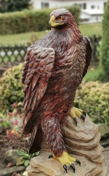 steinadler  lifesize adler eagle  motors�ge kettens�ge schnitzen jochen adam holzwerker