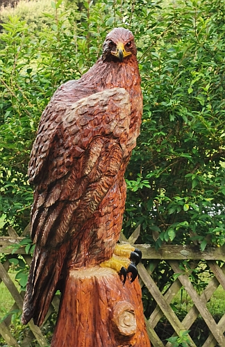 steinadler  lifesize adler eagle  motors�ge kettens�ge schnitzen jochen adam holzwerker