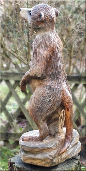 erdm�nnchen meerkat holz motors�ge kettens�gen holzwerker geschnitzt