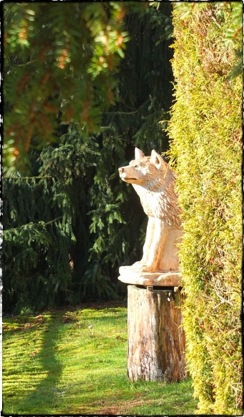 wolf holz geschnitzt motors�ge kettens�ge kunst holzwerker