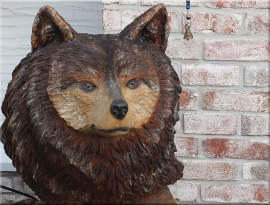 wolf holz geschnitzt motors�ge kettens�ge kunst holzwerker